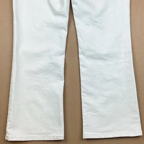 Club Monaco The Kick Crop Straight Leg Jeans White